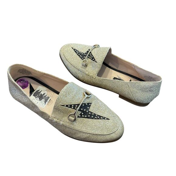 Nine West Women’s gold glitter with lightning bolt Size 6.5 - Picture 1 of 6
